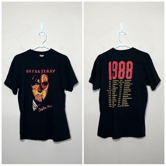 Fruit of the Loom Other - Vintage 80s Bryan Ferry Bete Noire 1988 Tour Concert Band Tee